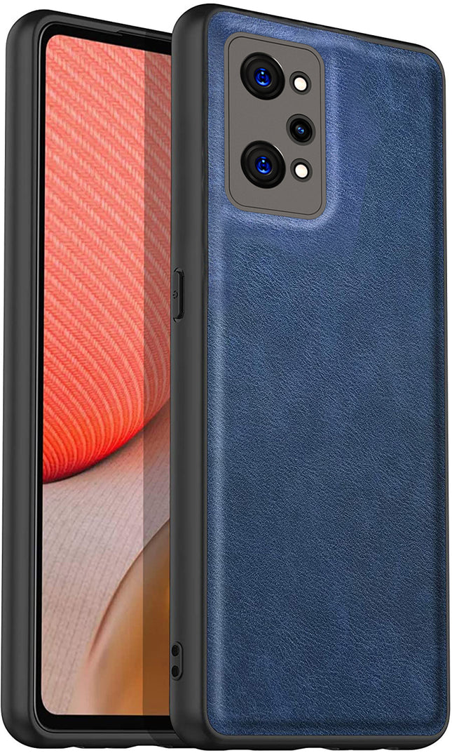 Tux Back Case For Realme GT NEO 2 , Slim Leather Case with Soft Edge Shockproof Back Cover (Blue)