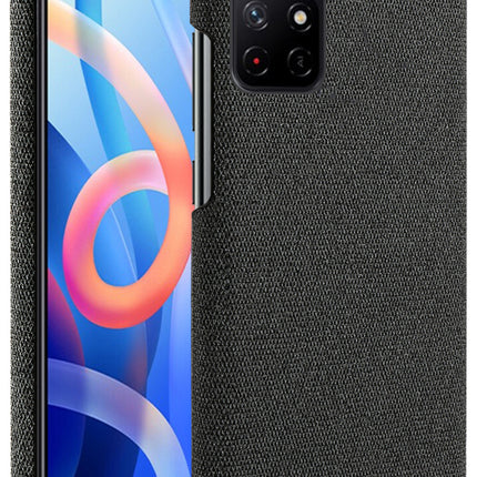 Woven Soft Fabric Case for Redmi Note 11T (5G) Back Cover, Shock Protection Slim Hard Anti Slip Back Cover (Black)