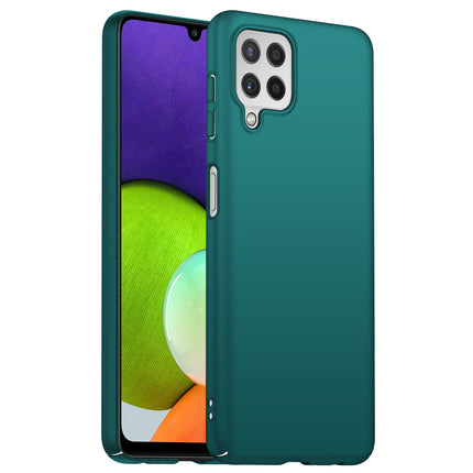Silk Smooth Finish [Full Coverage] All Sides Protection Slim Back Case Cover for Samsung Galaxy A22 (4G) (Green)