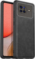 Tux Back Case for Vivo X80 , Slim Leather Case with Soft Edge Shockproof Back Cover (Black)