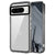 Mobizang Warrior Acrylic Clear Back Cover For Google Pixel 8 PRO | Slim Shockproof [Military Grade Protection] Hybrid Bumper Case (Grey Sides)