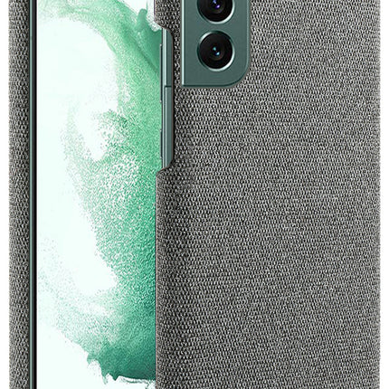Woven Soft Fabric Case for Samsung Galaxy S22 Plus Back Cover, Shock Protection Slim Hard Anti Slip Back Cover (Grey)