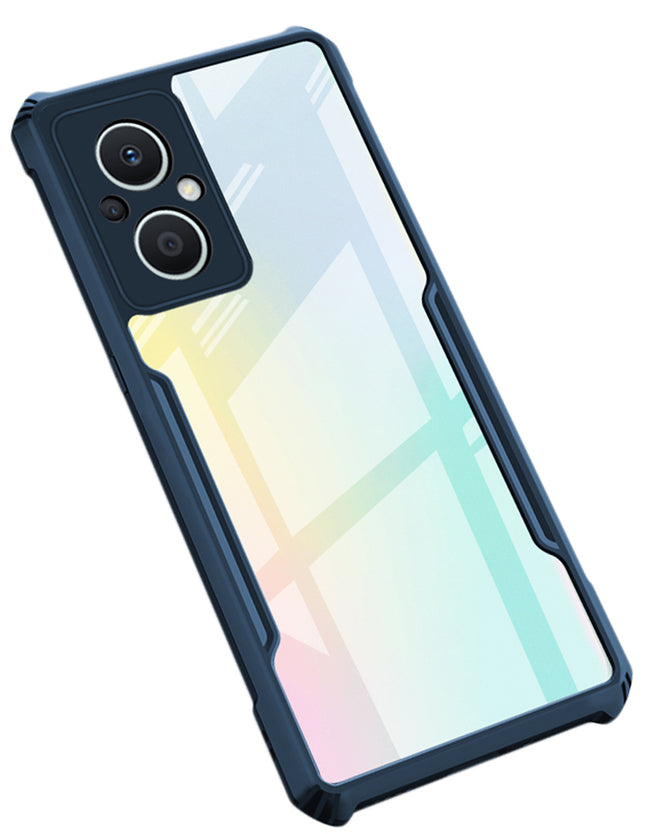 Beetle for Oppo F21 PRO (5G) Back Case, [Military Grade] Shockproof Slim Hybrid Cover (Blue)