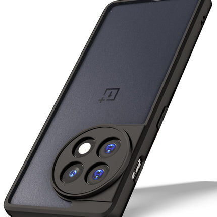 Mobizang Hawkeye Clear Back Cover for OnePlus 11R | Camera Lens Protector Shockproof Slim Clear Case Cover (Black)