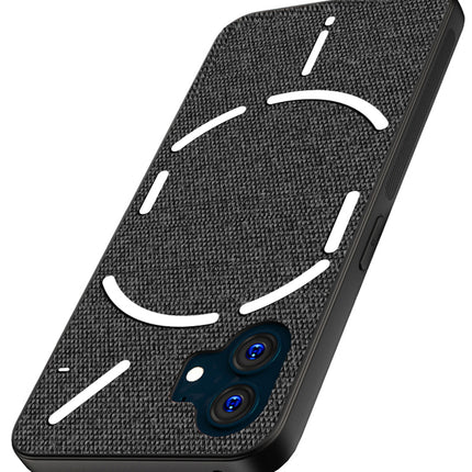 Mobizang Soft Full Fabric Protective Back Case Cover for Nothing Phone 2 | Shockproof Slim Hard Anti Slip Back Case (Black)