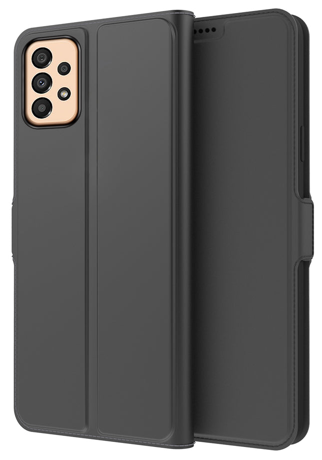 Mobizang Noble Slim Magnetic Leather Flip Case Cover for Samsung Galaxy A73 (5G) (Black)