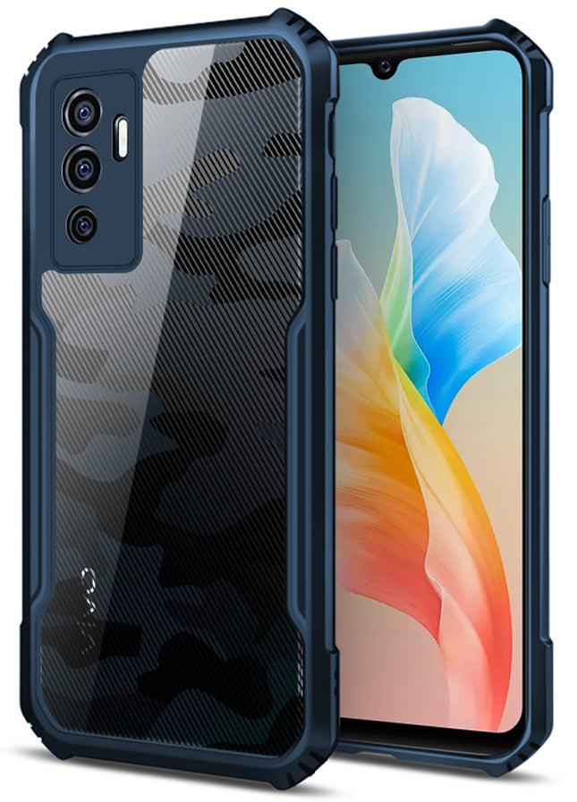 Beetle Camouflage for Vivo V23E (5G) Back Case, [Military Grade Protection] Shock Proof Slim Hybrid Bumper Back Cover , Blue