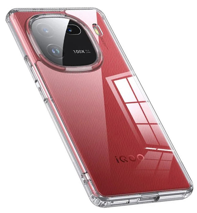 Mobizang Shield Clear Acrylic Back Shock Proof Case Cover for IQOO 12 (Transparent)