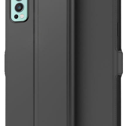 Noble Slim Flip Cover for OnePlus Nord 2 , Magnetic and Card Holder Stand Leather Flip Wallet Case (Black)