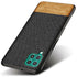 Soft Fabric & Leather Hybrid for Samsung Galaxy F62 Back Cover, Shockproof Protection Slim Hard Back Case (Black,Brown)