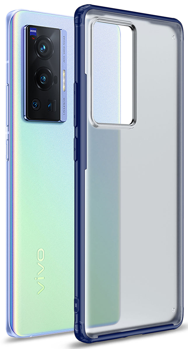 Shield Frosted Acrylic Back Shock Proof Case Cover for Vivo X70 PRO (Blue)