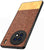 Mobizang Soft Fabric & Leather Hybrid for Vivo X90 (5G) Back Cover | Shockproof Hybrid Slim Hard Anti Slip Back Case (Brown)