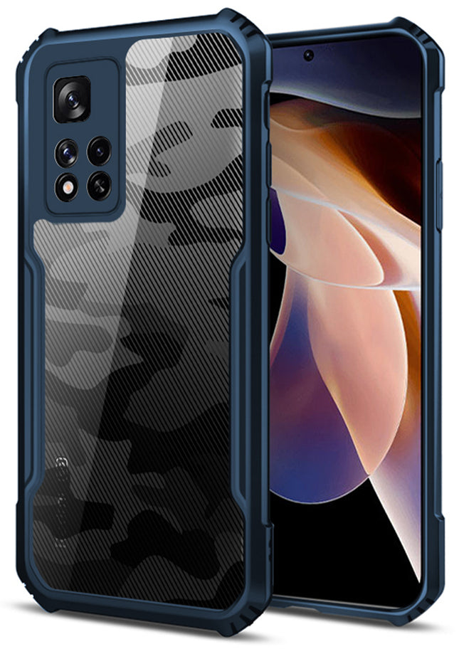 Beetle Camouflage for Xiaomi 11i / 11i HyperCharge Back Case, [Military Grade Protection] Shock Proof Slim Hybrid Bumper Cover (Blue)