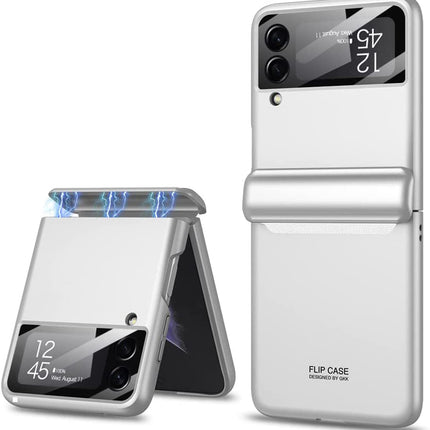 Mobizang PC Back with magnetic hinge for Galaxy Z Flip 4 - White
