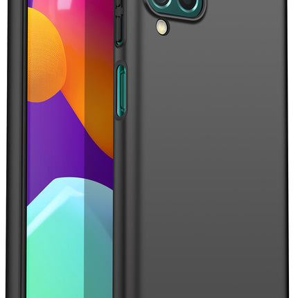 Silk Smooth Finish [Full Coverage] All Sides Protection Slim Back Cover For Samsung Galaxy F62 (Black)