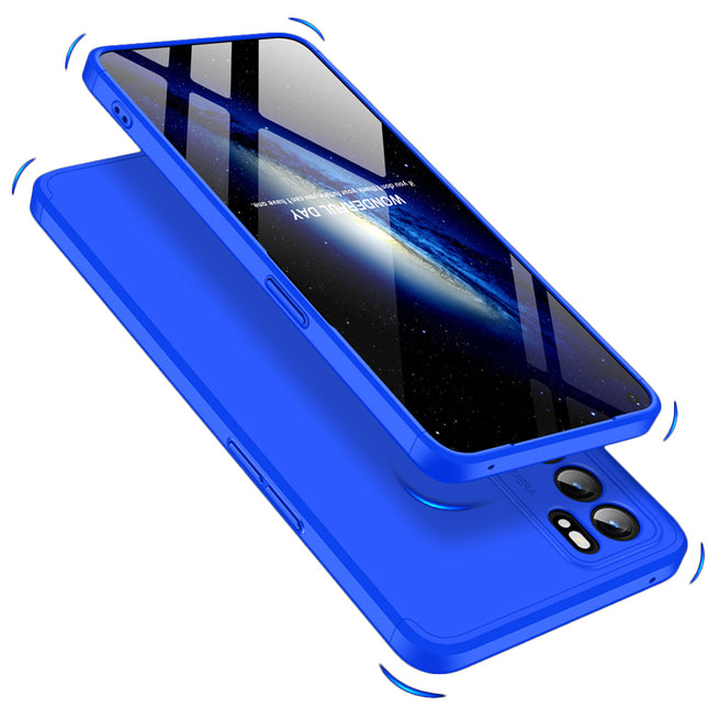 Double Dip Full 360 Protection Back Case Cover for Oppo Reno 6 (5G) (Blue)