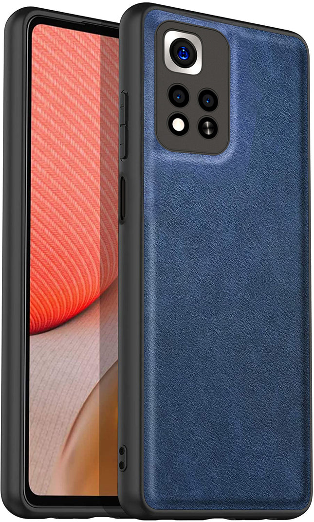 Tux Back Case For Xiaomi 11i / 11i HyperCharge , Slim Leather Case with Soft Edge Shockproof Back Cover (Blue)