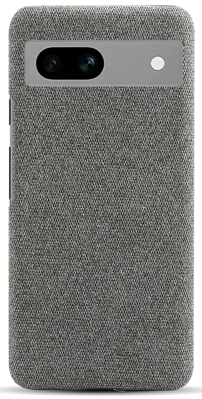 Mobizang Woven Soft Fabric Case for Google Pixel 7A Back Cover , Slim Hard Anti Slip Cover (Grey)