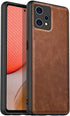 Tux Back Case for Realme 9 Pro, Slim Leather Case with Soft Edge Shockproof Back Cover (Brown)
