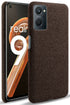 Woven Soft Fabric Case for Realme 9i Back Cover, Shock Protection Slim Hard Anti Slip Back Cover (Brown)