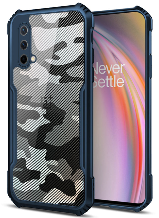 Beetle Camouflage for OnePlus Nord CE (5G) / One Plus Nord CE (5G) Back Case, [Military Grade Protection] Shock Proof Slim Hybrid Bumper Cover (Blue)