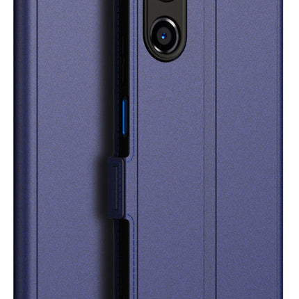 Mobizang Noble Slim Magnetic Leather Flip Case Cover for Realme 10 PRO | Card Holder Stand Leather Flip Wallet Case (Blue)
