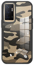 Mobizang Beetle Camouflage V2 for Vivo V23E (5G) Back Cover , [Military Grade] Shockproof Slim Camera Ring Hybrid Case (Black)