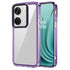 Mobizang Warrior Acrylic Clear Back Cover For OnePlus Nord 3 | Slim Shockproof [Military Grade Protection] Hybrid Bumper Case (Purple Sides)