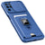 Bisen Back Cover for Oppo F19 Pro , Inbuilt Camera Slider ,Ring Stand and Card Pocket Shockproof Slim Bumper Back Case (Blue)