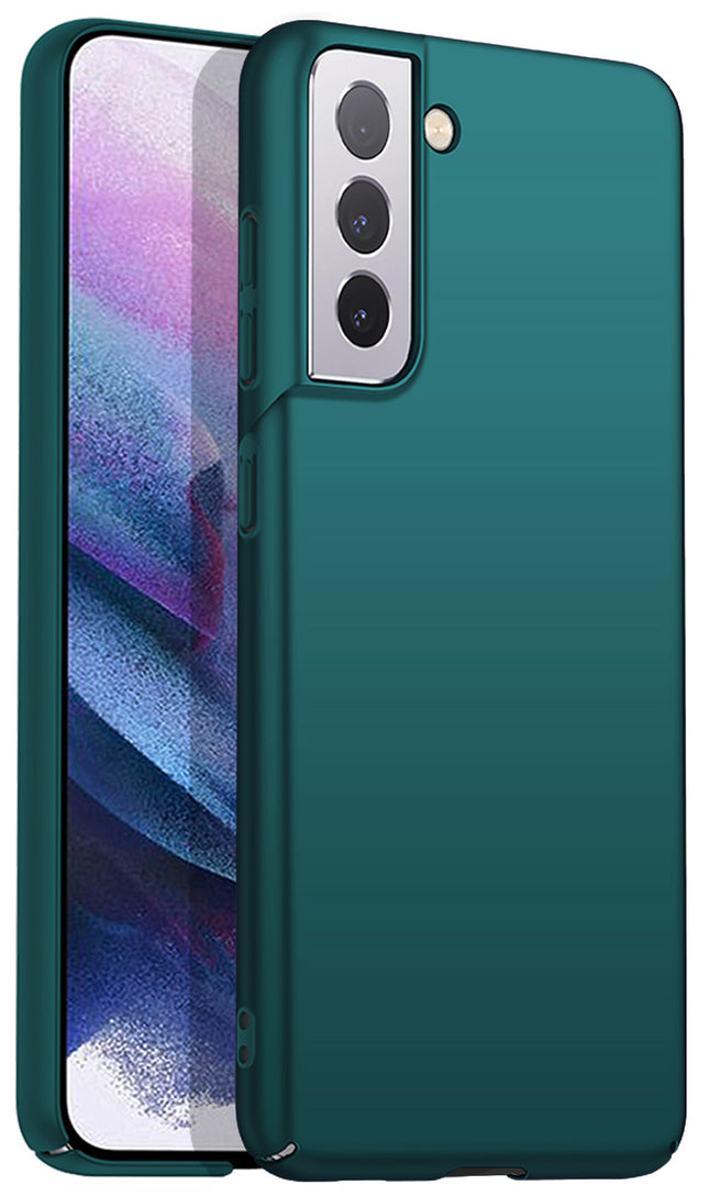 Silk Smooth Finish [Full Coverage] All Sides Protection Slim Back Cover For Samsung Galaxy S21 FE (Green)