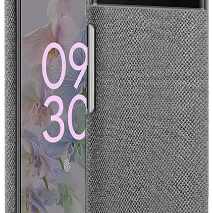 Mobizang Woven Soft Fabric Case for Google Pixel 6A Back Cover, Shock Protection Slim Hard Anti Slip Back Cover (Grey)