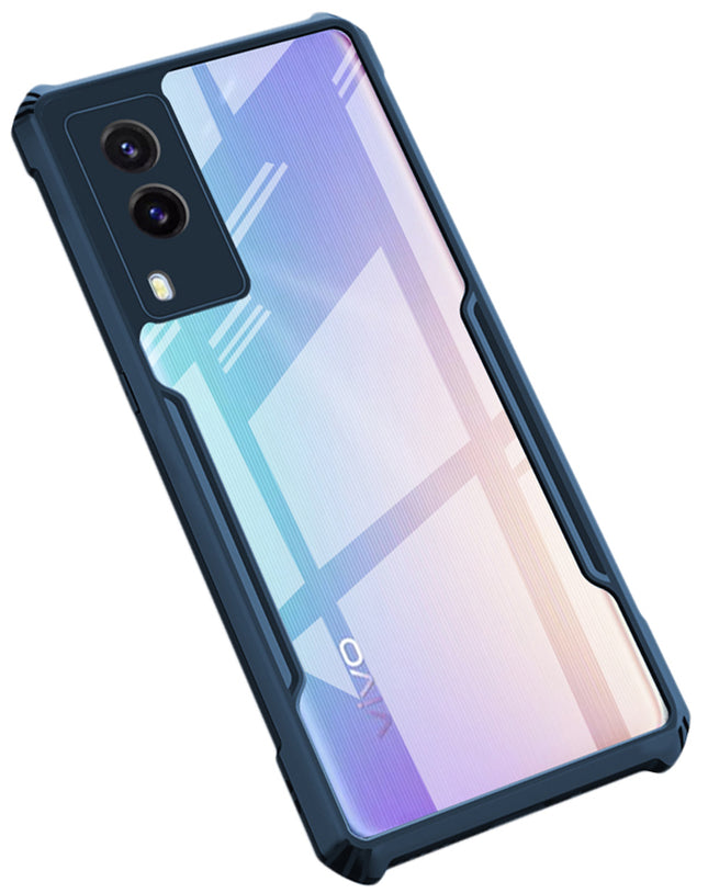 Beetle for Vivo V21E (5G) Back Case , [Military Grade Protection] Shock Proof Slim Hybrid Bumper Cover (Blue)