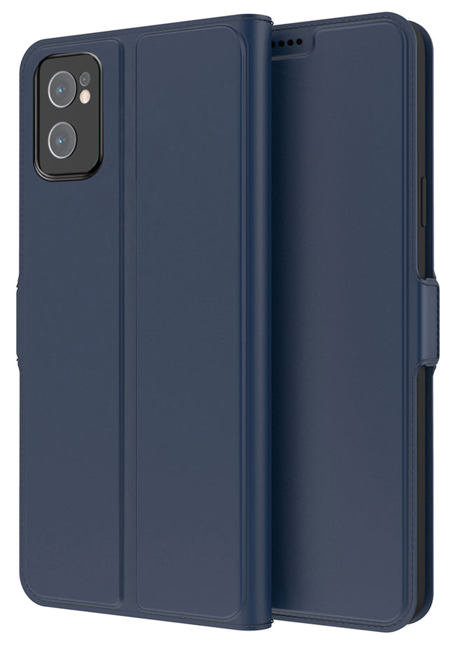 Noble Slim Flip Cover for OnePlus Nord CE 2 , Magnetic and Card Holder Stand Leather Flip Wallet Case (Blue)
