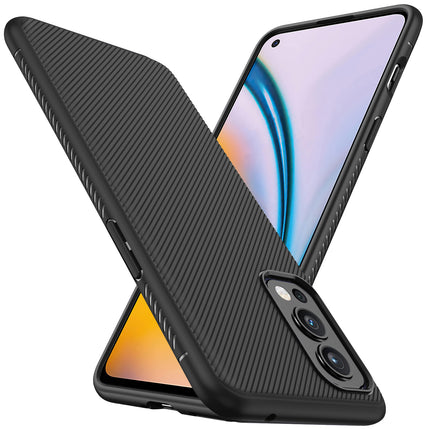 Twill Shock Proof Soft Flexible Back Case Cover for OnePlus Nord 2 (5G) / One Plus Nord 2 (5G) (Black)