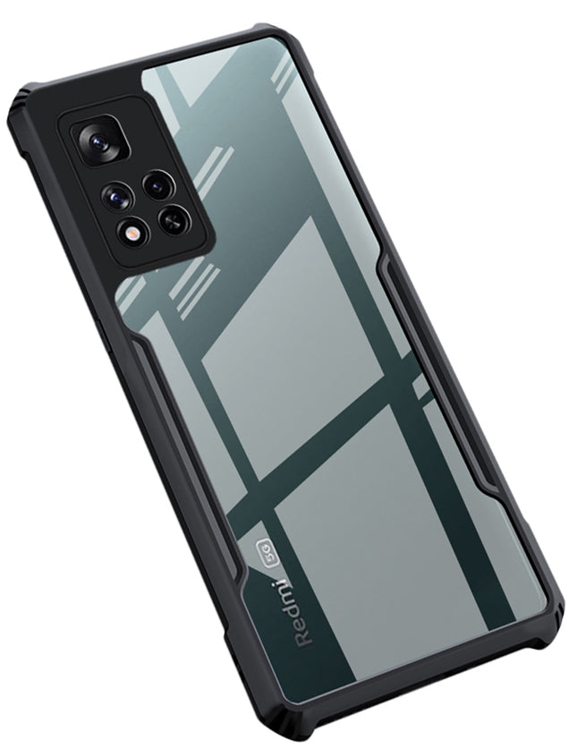 Beetle for Xiaomi 11i / 11i HyperCharge Back Case, [Military Grade Protection] Shock Proof Slim Hybrid Bumper Cover (Black)