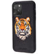 Santa Barbara Roar Series Luxury Leather Back Cover for Apple iPhone 13 PRO MAX , Black