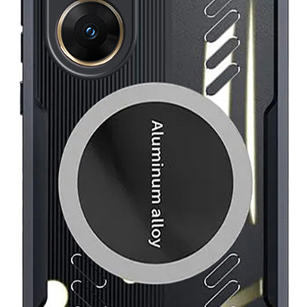 Mobizang Magnetic Heat Dissipation Gaming Back Cover For Vivo V29E | Slim Shockproof Bumper Case (Black)