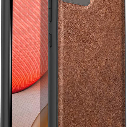 Tux Back Case For Realme 8 Pro / Realme 8 , Slim Leather Case with Soft Edge Shockproof Back Cover (Brown)