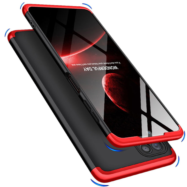 Double Dip Full 360 Protection Back Case Cover for Samsung Galaxy A22 (5G) (Red , Black)