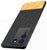 Mobizang Soft Fabric & Leather Hybrid for Vivo V27 (5G) Back Cover | Shockproof Hybrid Slim Hard Anti Slip Back Case (Black, Brown)