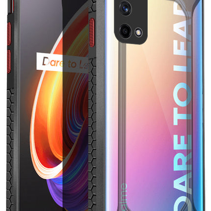 Unicorn for Realme X7 Pro Clear Back Case, [Military Grade Protection] Shock Proof Slim Hybrid Bumper Cover (Black)