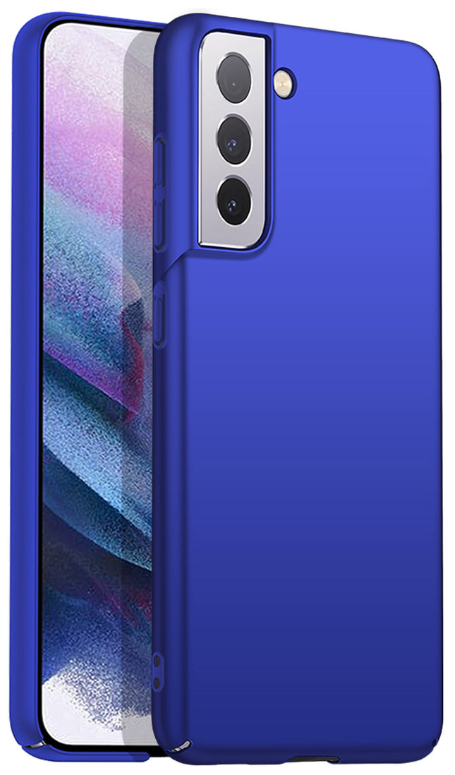 Silk Smooth Finish [Full Coverage] All Sides Protection Slim Back Cover For Samsung Galaxy S21 FE (Blue)