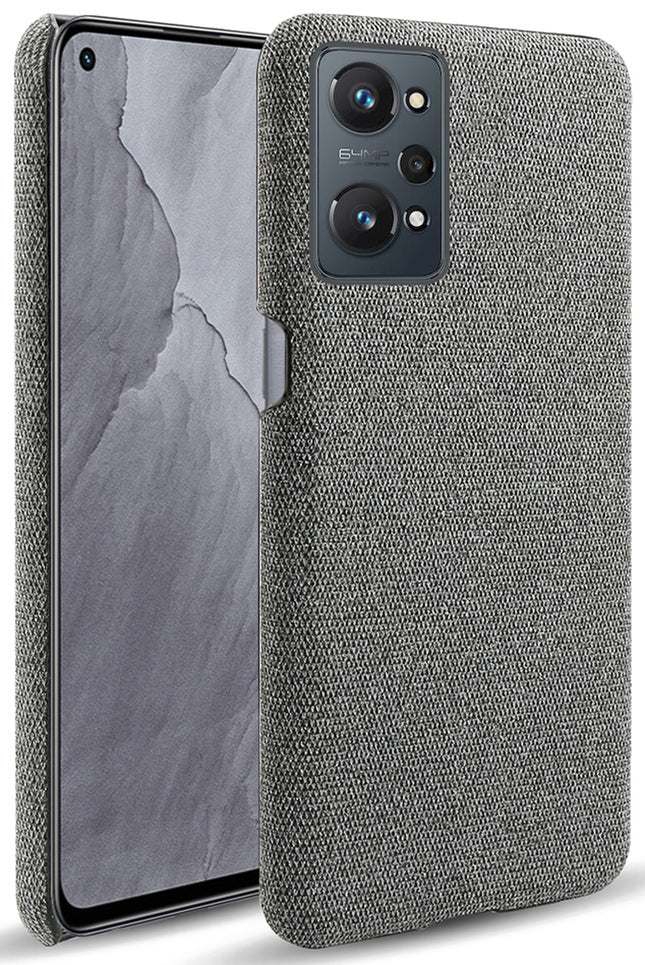 Woven Soft Fabric Case for Realne GT NEO 2 Back Cover, Shock Protection Slim Hard Anti Slip Back Cover (Grey)
