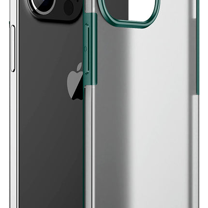 Shield Frosted Acrylic Back Shock Proof Case Cover for Apple iPhone 13 Pro Max (6.7) (Green)