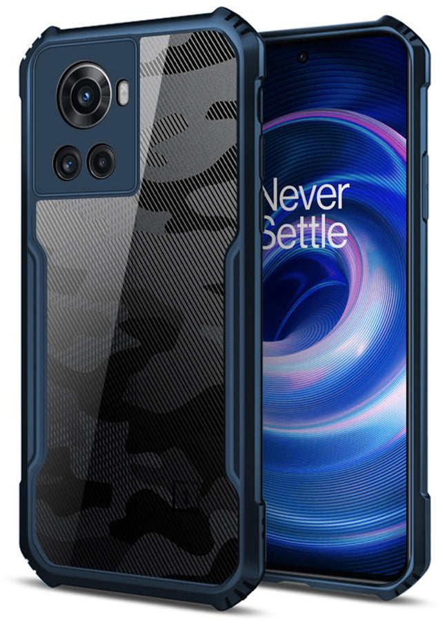 Beetle Camouflage for OnePlus 10R Back Case, [Military Grade] Shockproof Slim Cover (Blue)