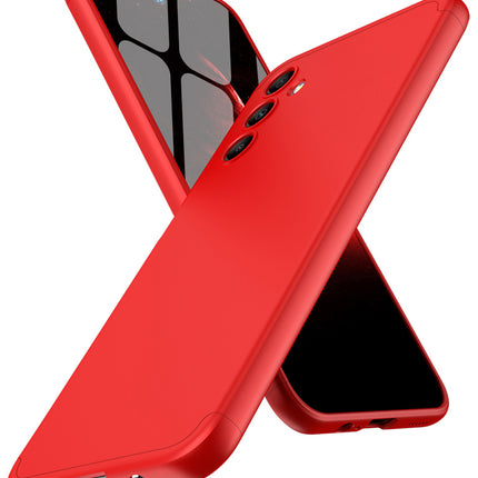 Mobizang Double Dip Full 360 Protection Back Case Cover for Samsung Galaxy A14 (5G) (Red)