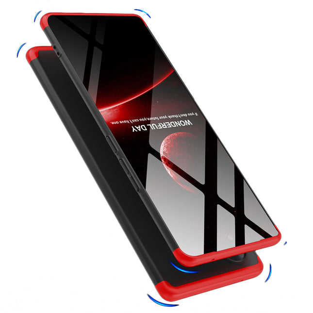 Mobizang Double Dip Full 360 Protection Back Case Cover for Vivo V29E (Red , Black)