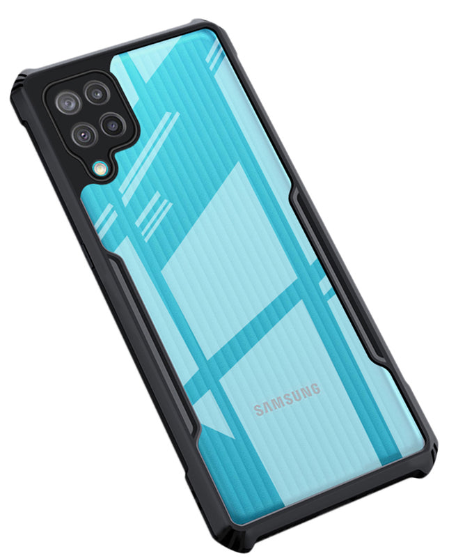 Beetle for Samsung Galaxy A12 / M12 / F12 Back Case, [Military Grade Protection] Shock Proof Slim Hybrid Bumper Cover (Black)