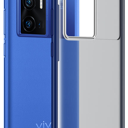 Shield Frosted Acrylic Back Shock Proof Case Cover for Vivo X70 PRO PLUS (Blue)