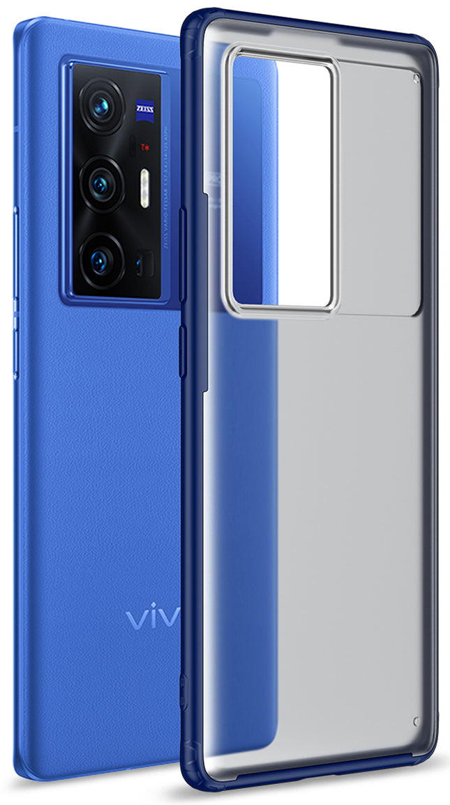 Shield Frosted Acrylic Back Shock Proof Case Cover for Vivo X70 PRO PLUS (Blue)